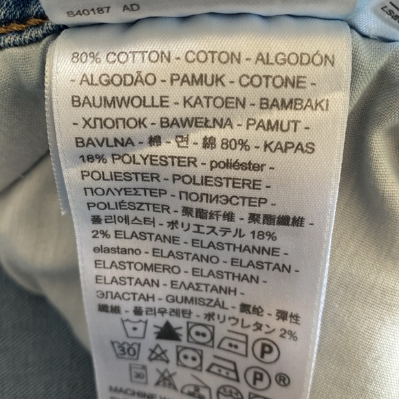 Levi’s women’s denim jean shorts Mid Length Short. Size 30, pockets and stretch - Picture 8 of 8